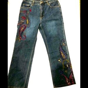 CHICO’S SEQUINS BOOTCUT JEANS US SIZE 8